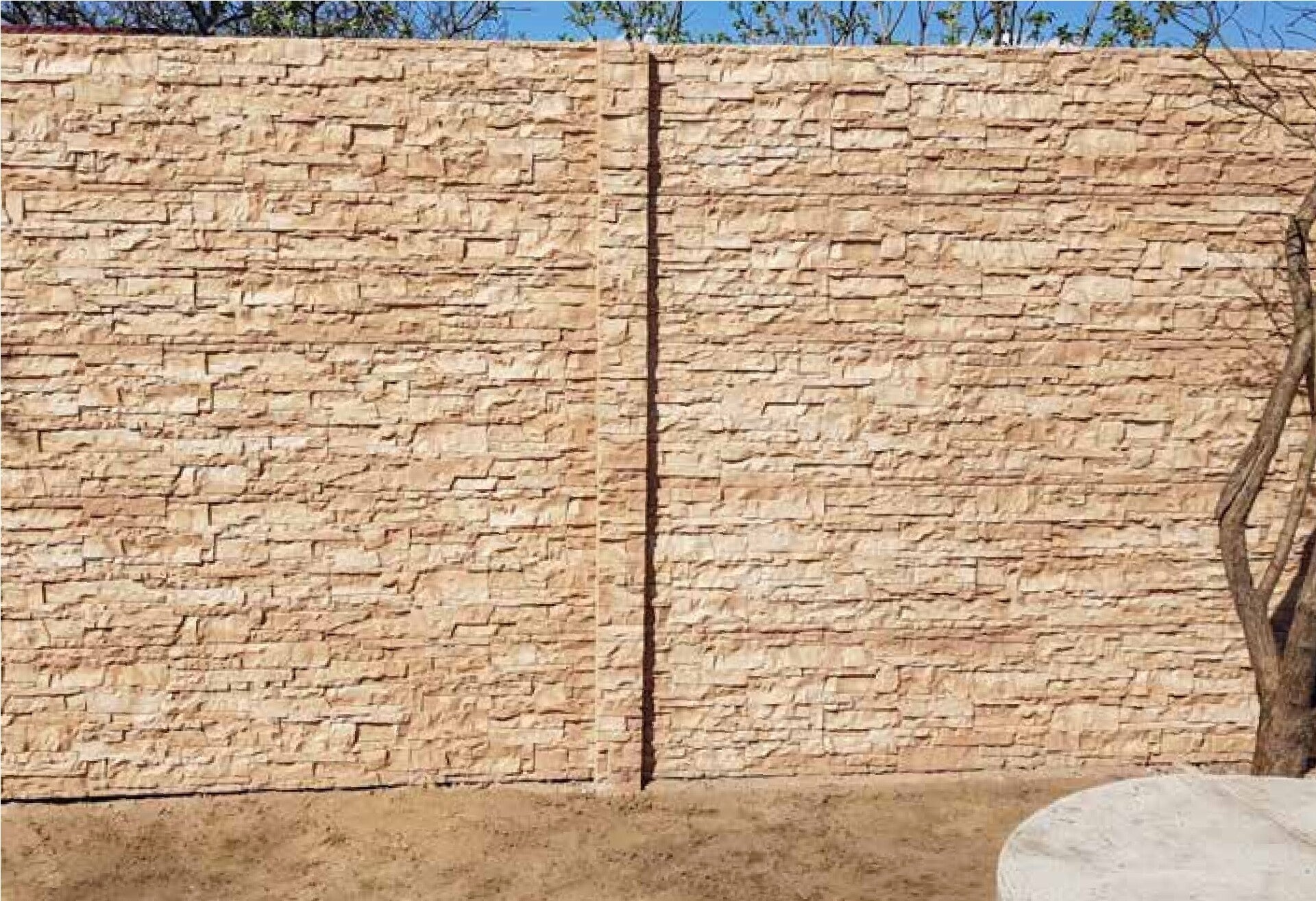 Betonzaunplatte - Muster Marmor