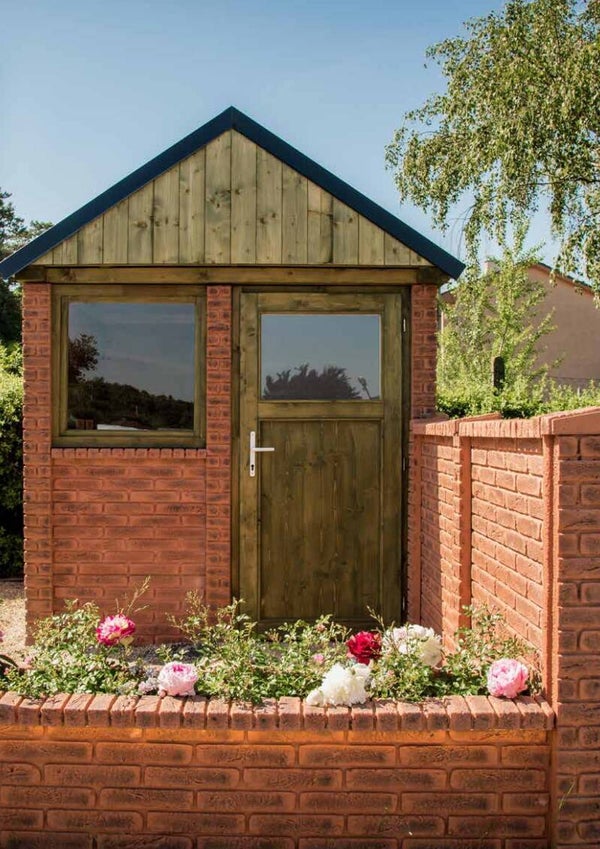 Gartenhaus Muster Ziegel