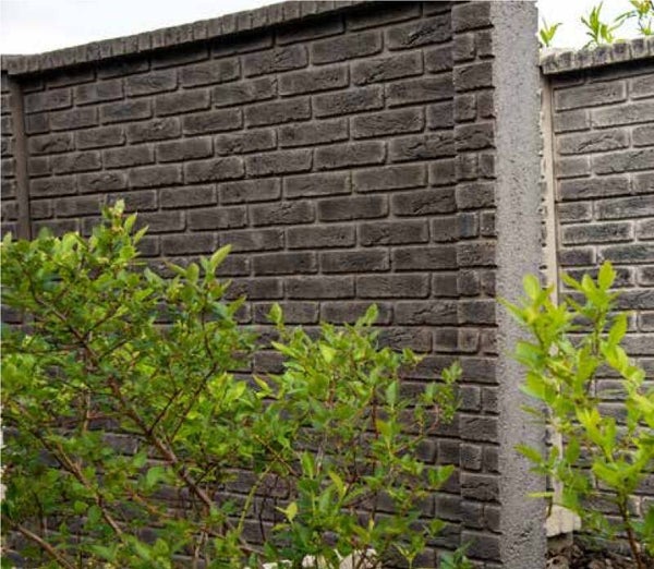 Betonzaunplatte - Muster Ziegel