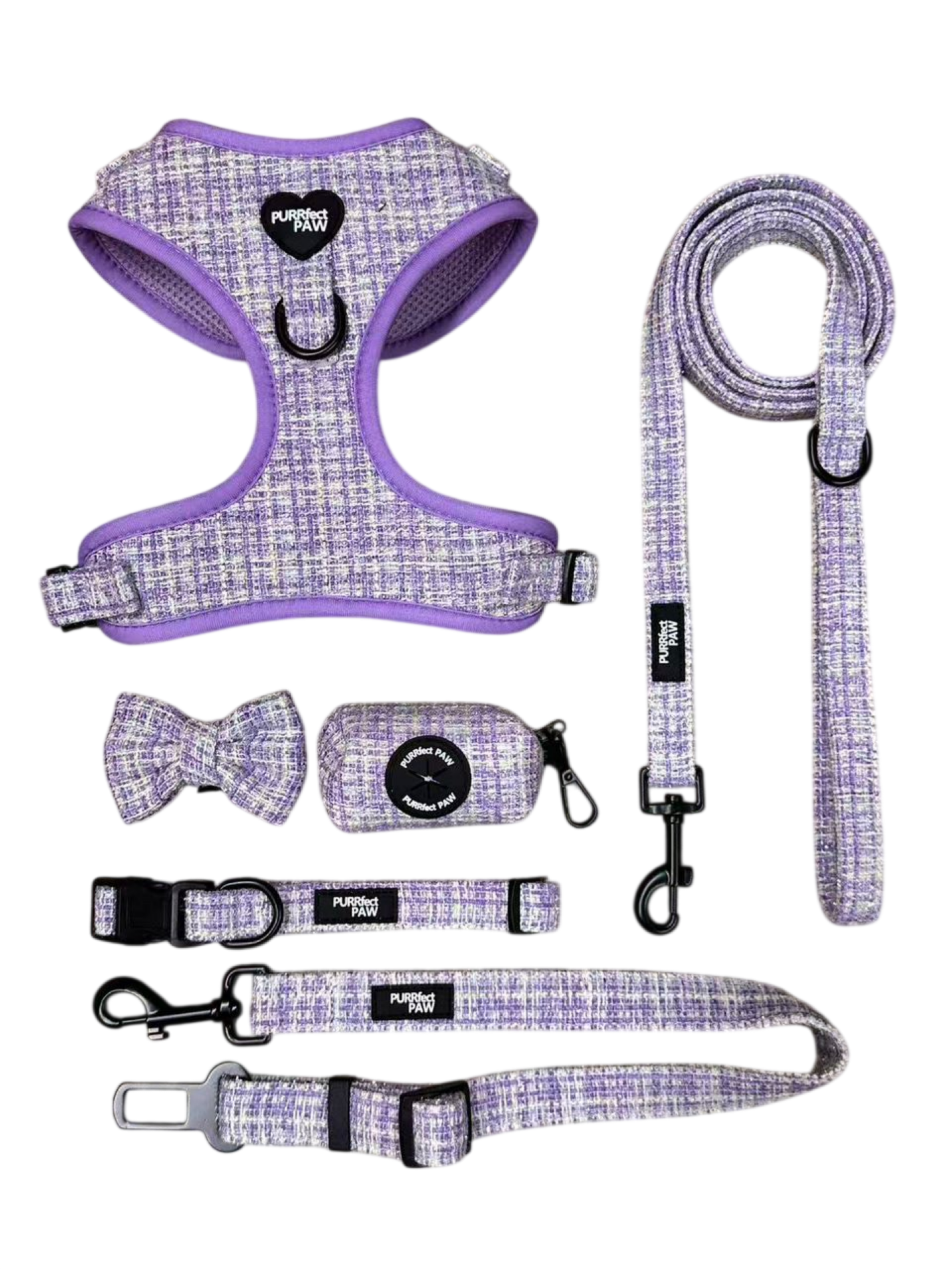 Bouclé harness lila