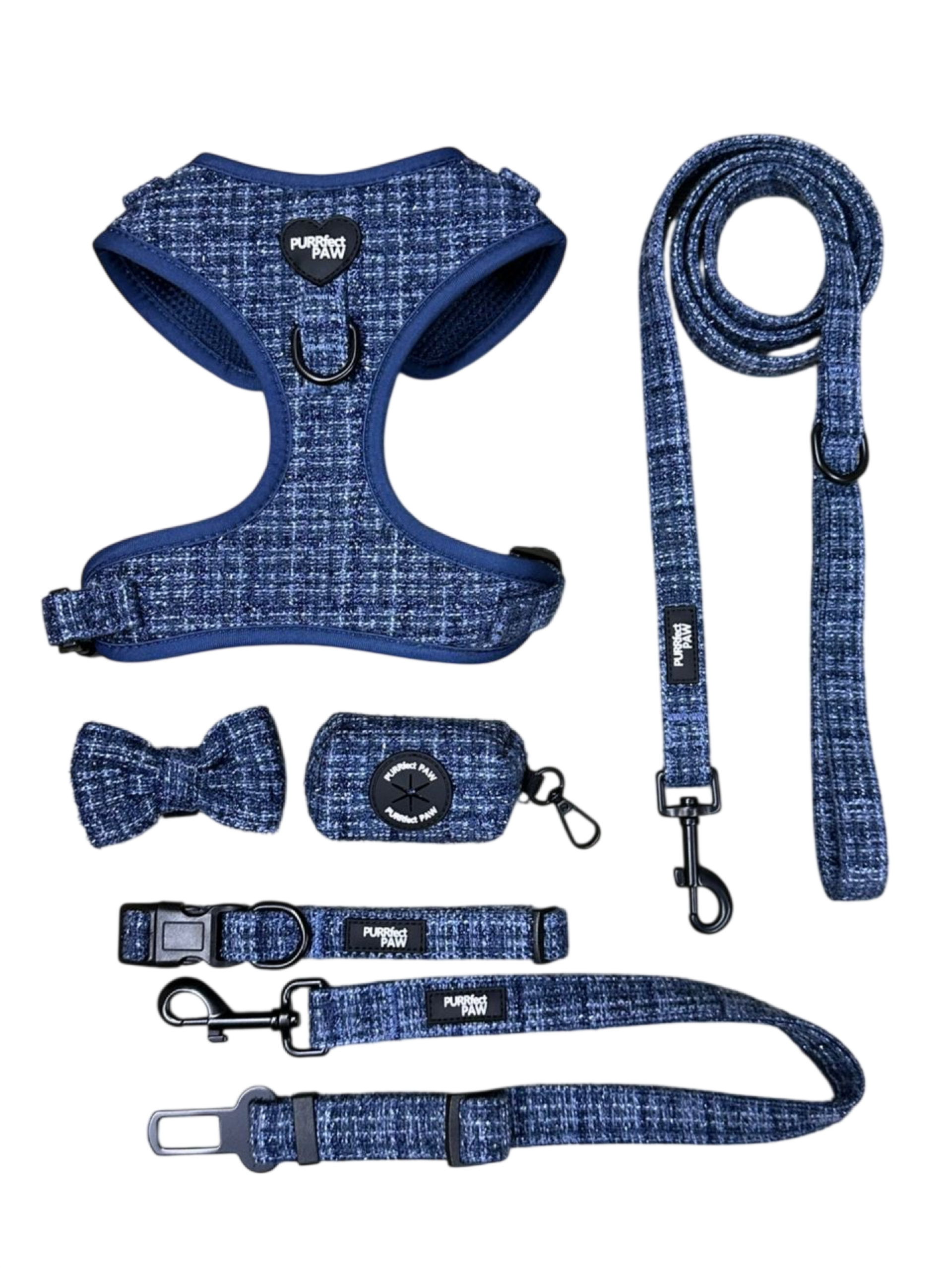 Bowtie Bouclé blauw