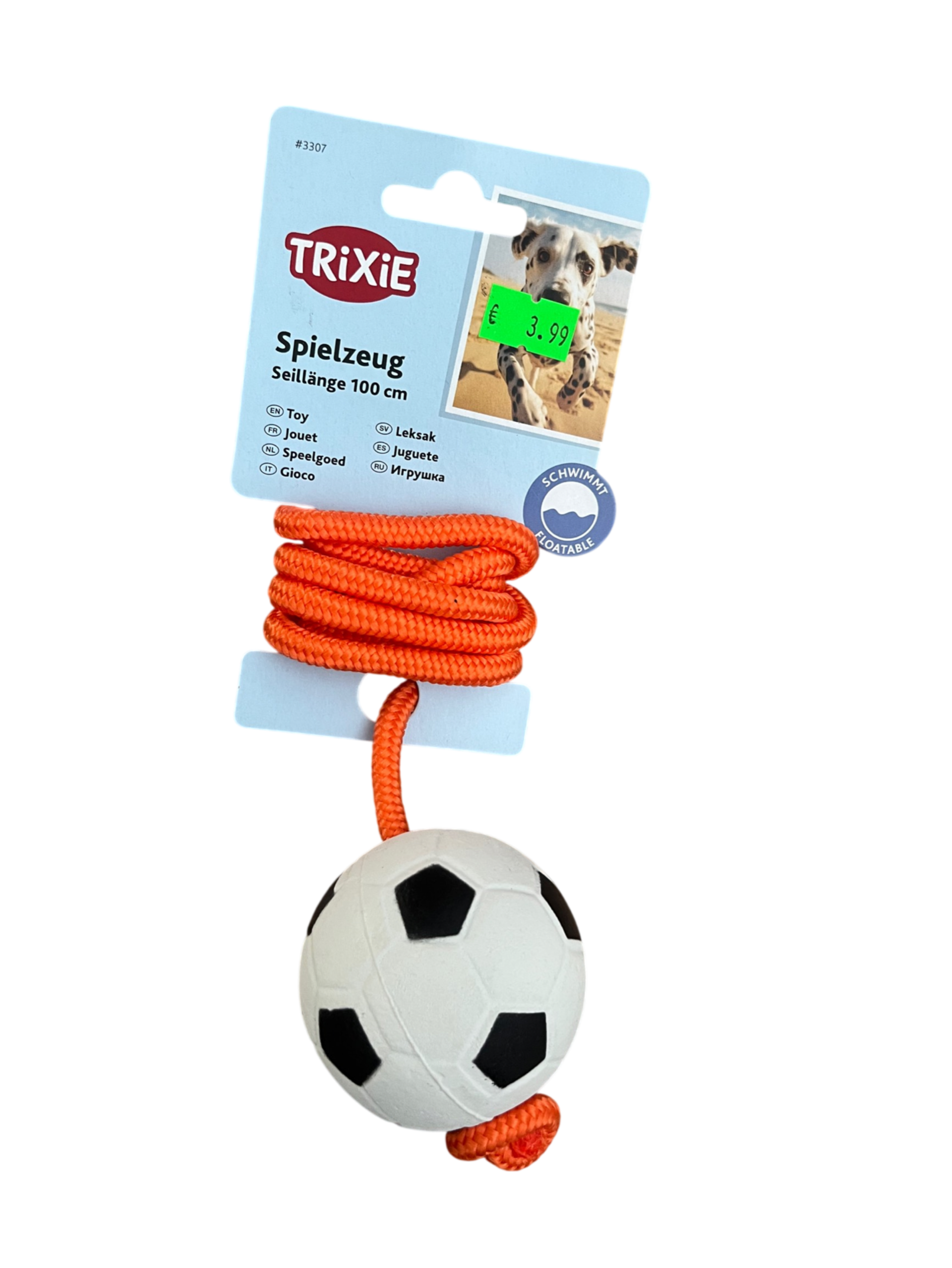 Trixie voetbal drijvend 6x6x100cm