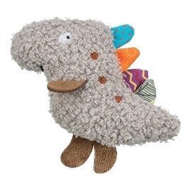 Trixie dino pluche met catnip 12cm grijs