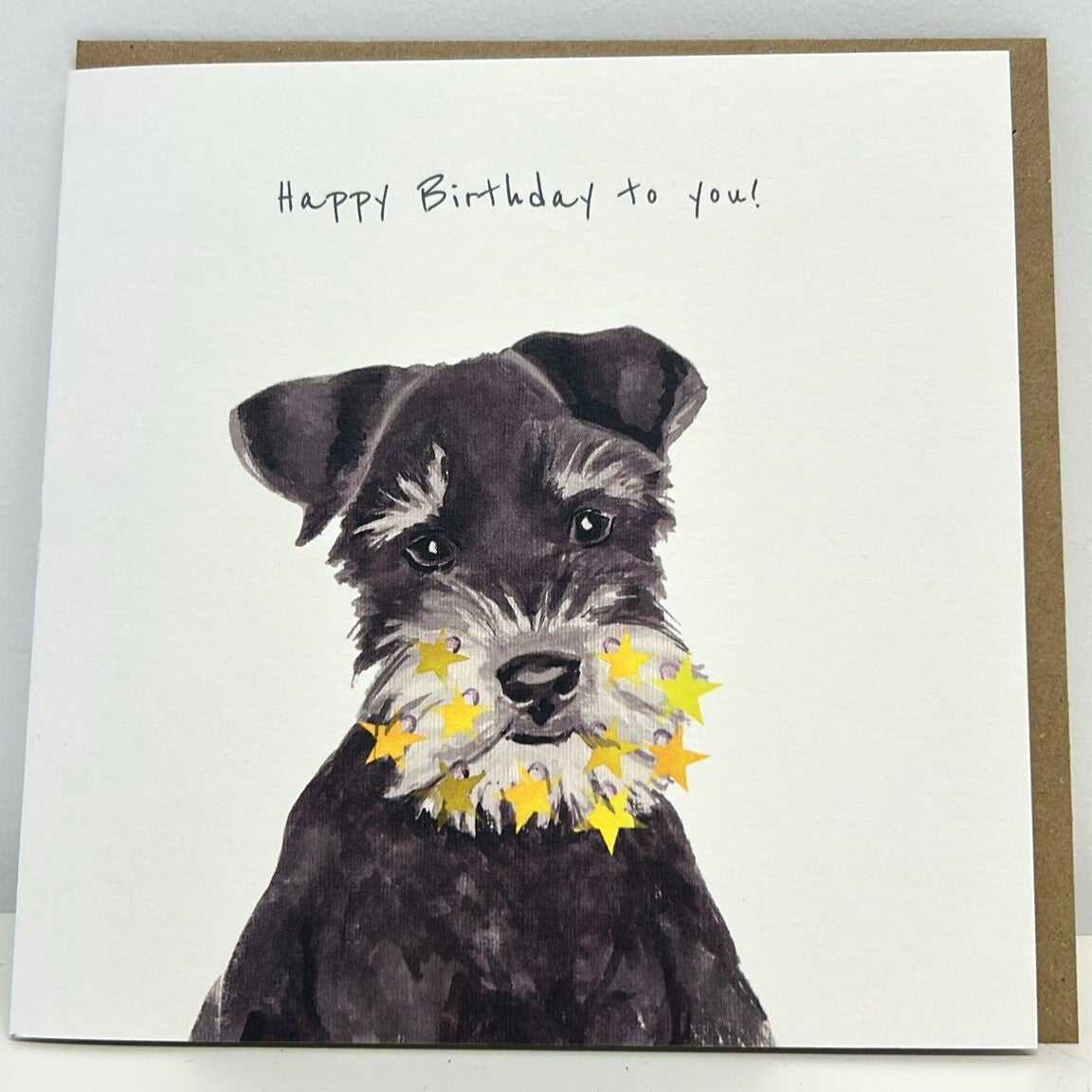 Lil Wabbit Schnauzer Birthday Card