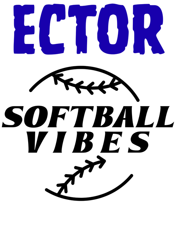 Ector softball vibes dtf print
