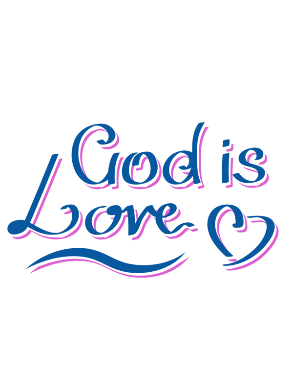 God is Love DTF print