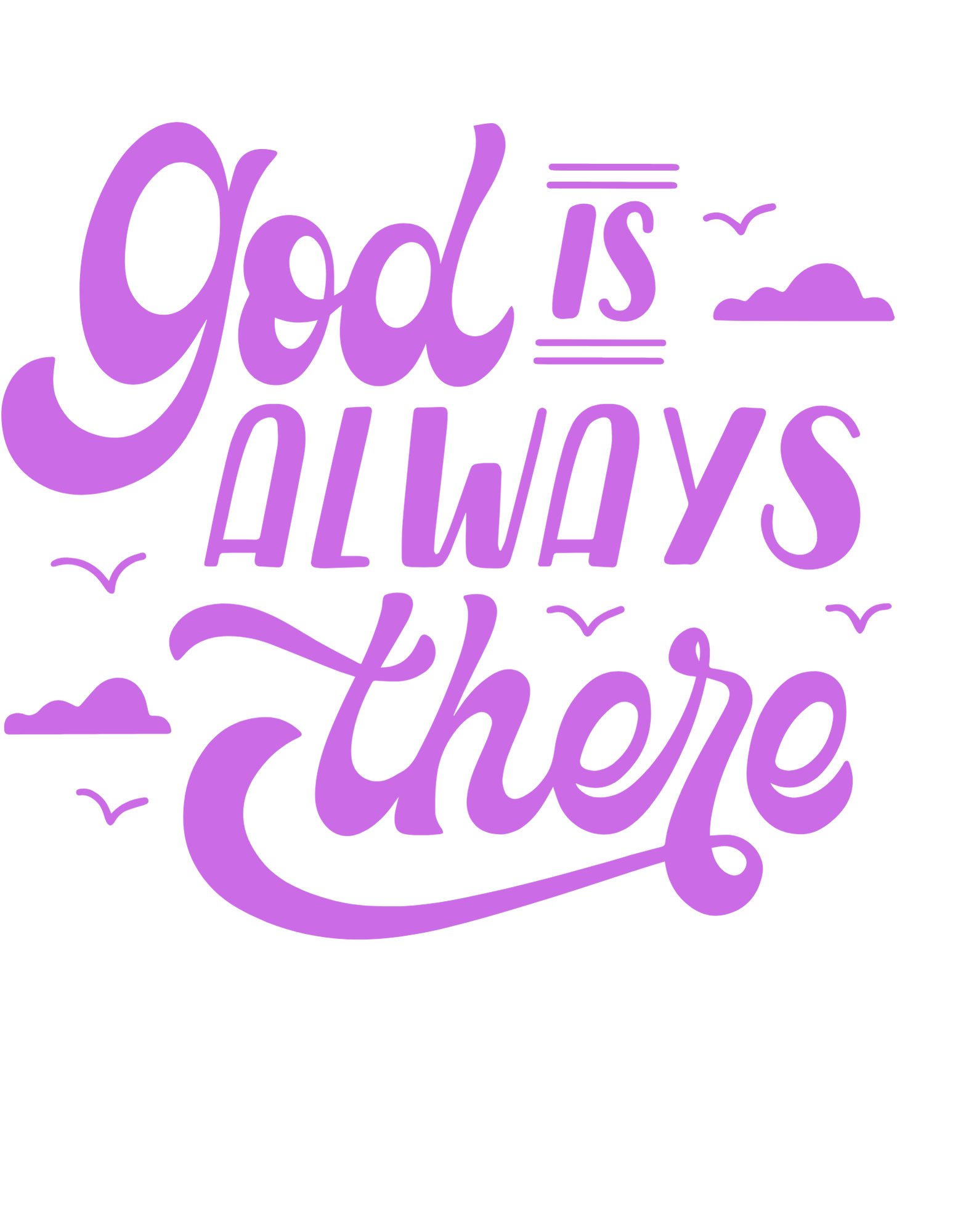 God is always there dtf print