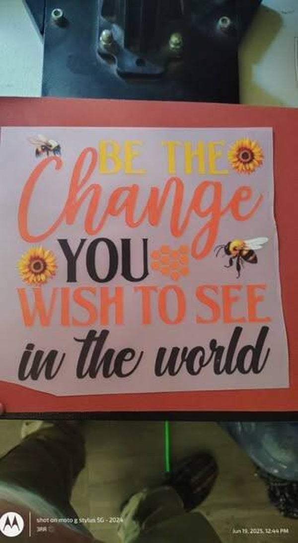 Change your wish to see the world dtf print