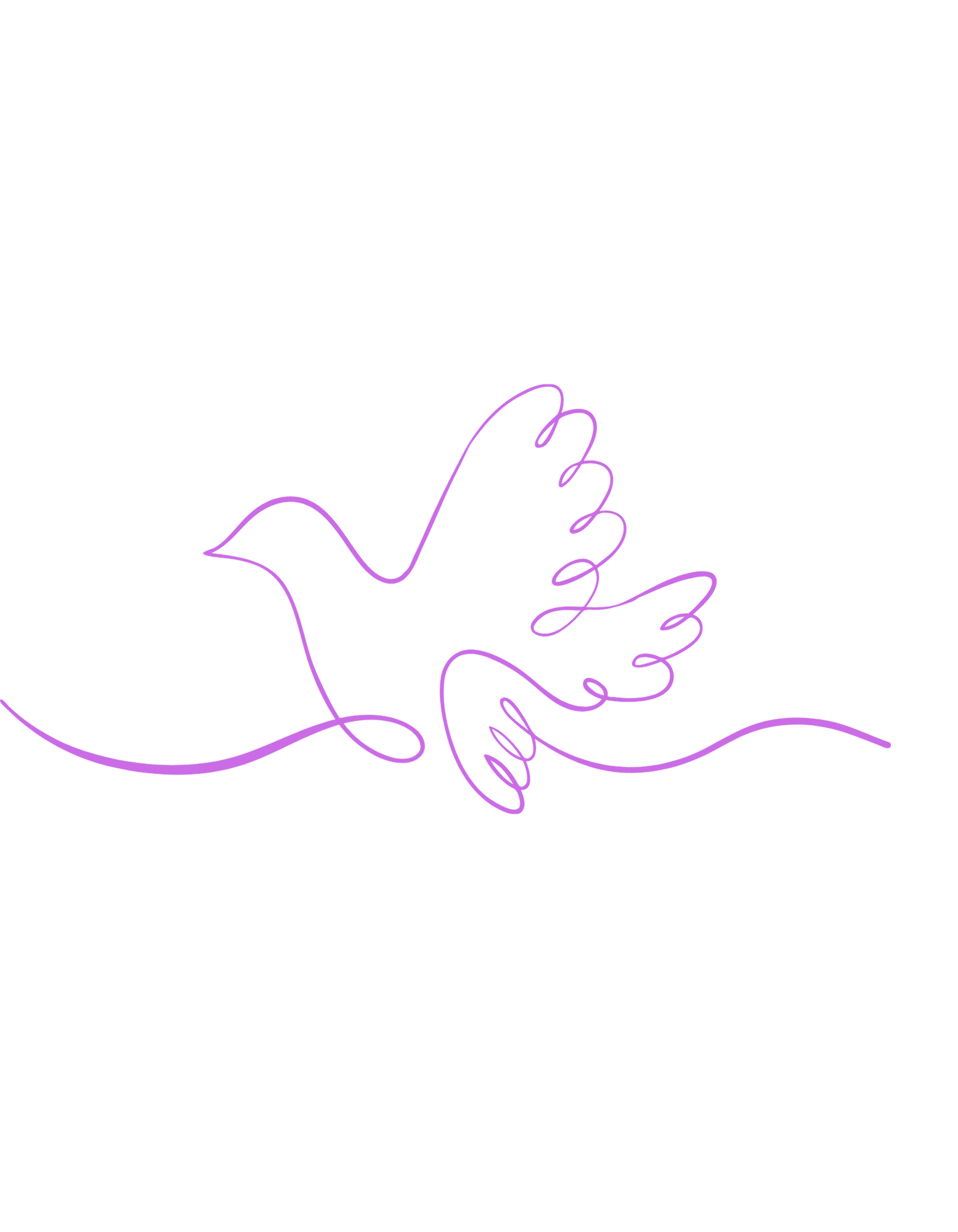 Dove flying dtf print