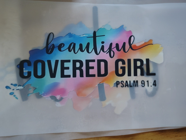 Beautiful Covered Girl dtf print