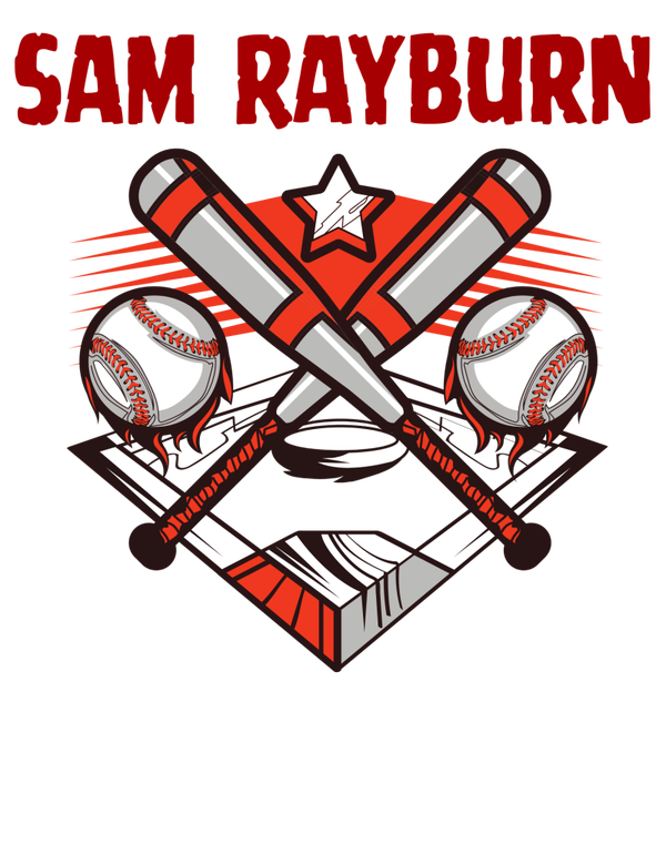 Sam Rayburn Baseball dtf print