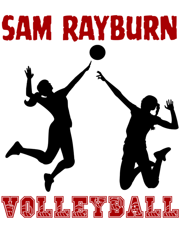 Sam Rayburn Volleyball dtf print