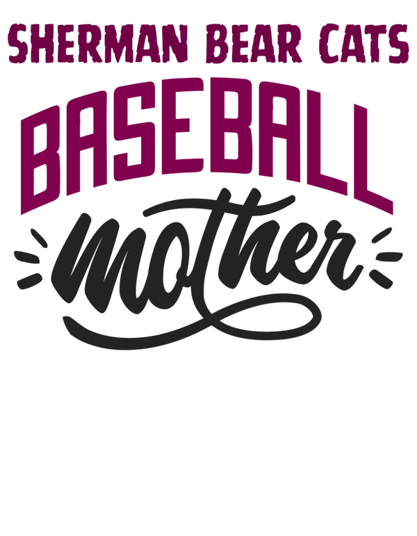 Sherman baseball mother dtf print