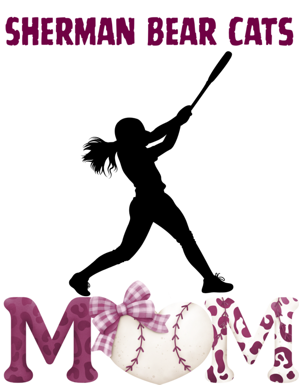 sherman softball mom dtf prints