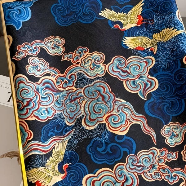 Beautiful blue patterned scarf