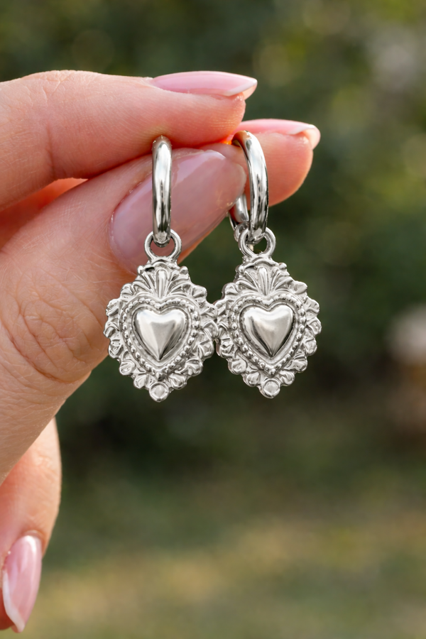 Sacred heart earrings