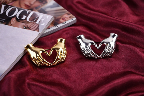 Minimalist Hands Brooch