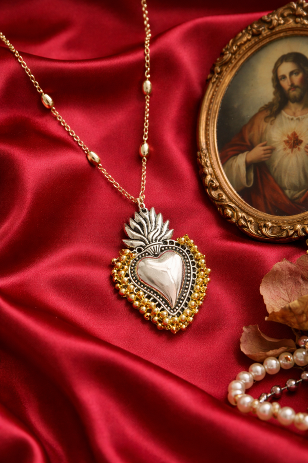 Sacred heart necklace