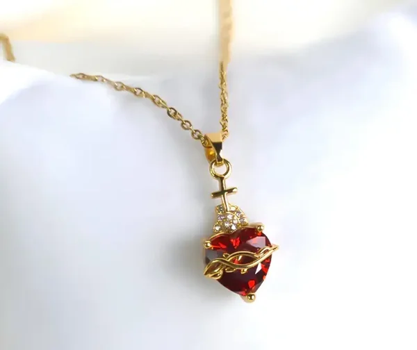 Sacred heart necklace