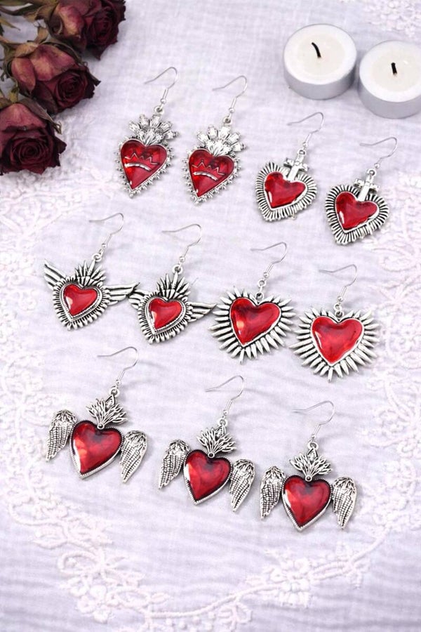 Gothic-Style Heart earrings