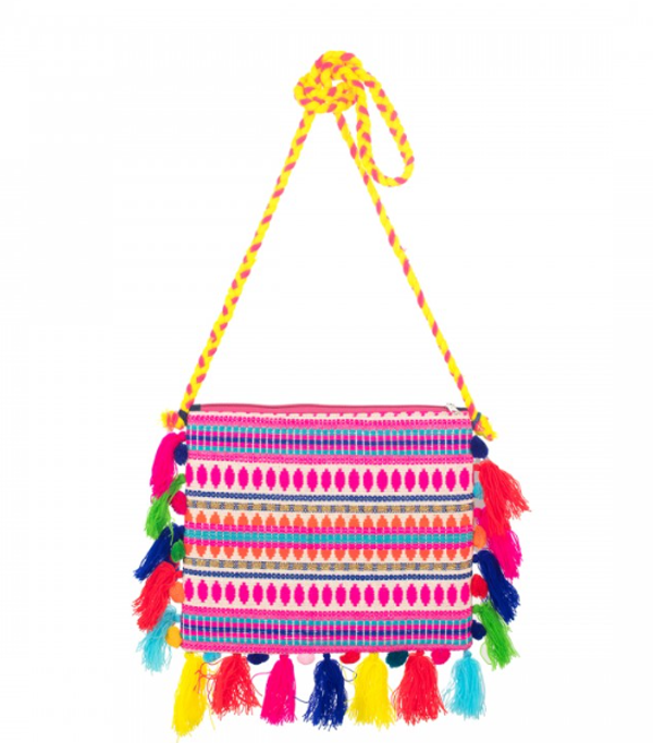 Vibrant Hippie-Style Cotton Shoulder Bag