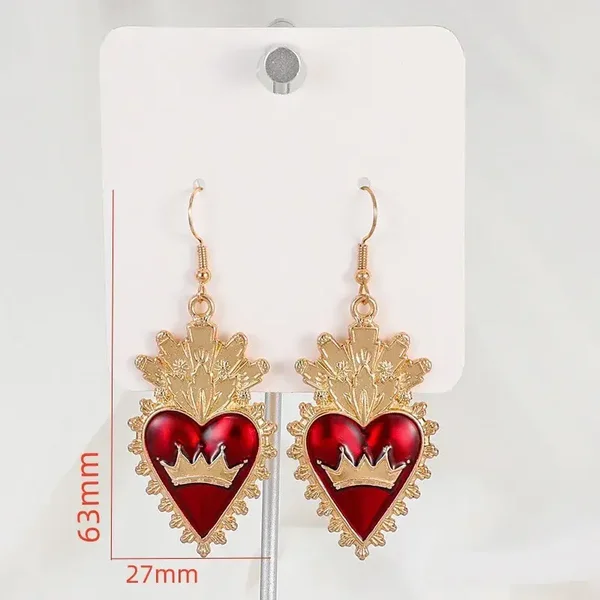 Sacred Heart Red earrings
