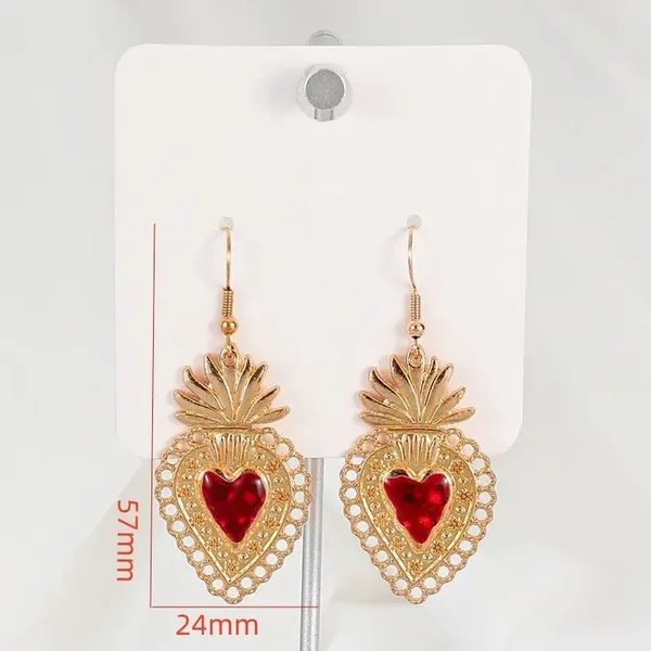 Sacred Heart Red earrings