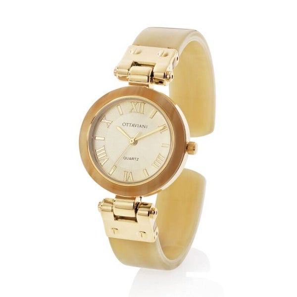 Quarzo dorato bangle tartaruga
