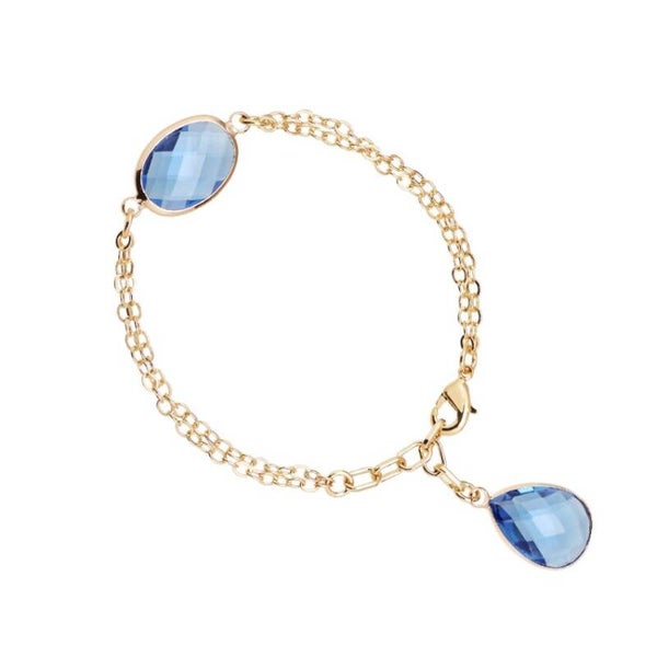 Bracciale dorato con cristalli