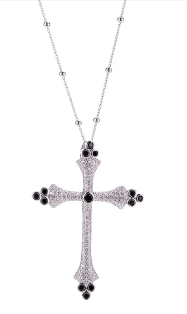 Collana Icona CRUCIS LUMINIS - Pietre Nere