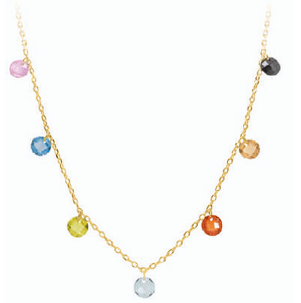 COLLANA ARGENTO MULTICOLORE