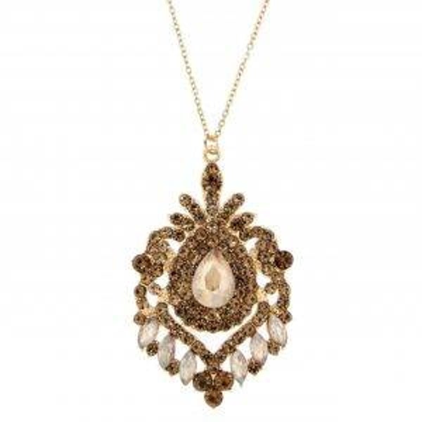 COLLANA CON CIONDOLO PIETRE BRONZE