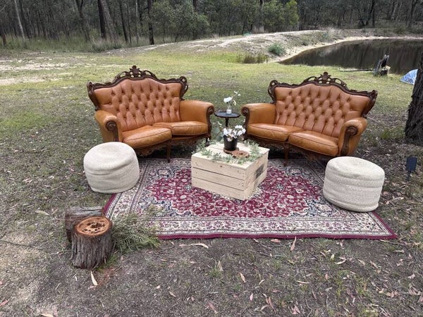 Vintage Boheaimian lounge x 2
