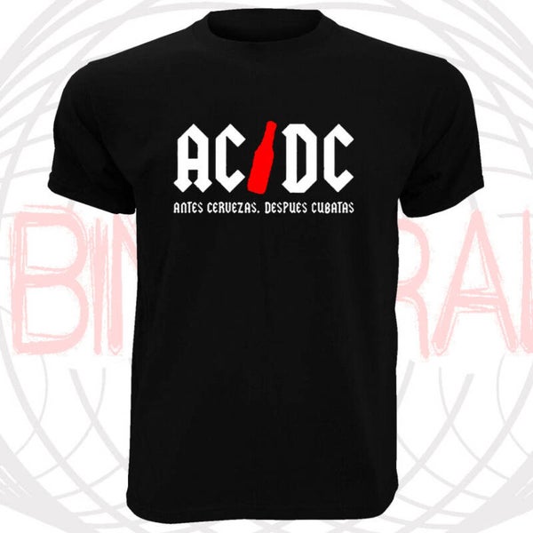 Camiseta antes cervezas despues cubatas ac dc