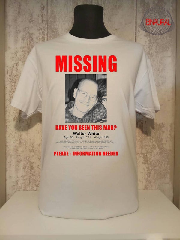 Camiseta Breaking bad missing walter white