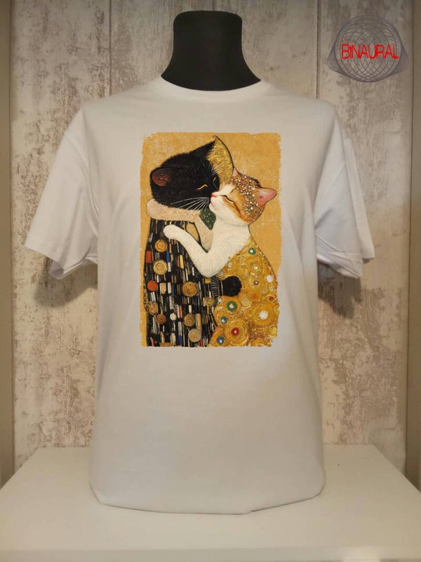 Camiseta gato - el beso Gustav Klimt