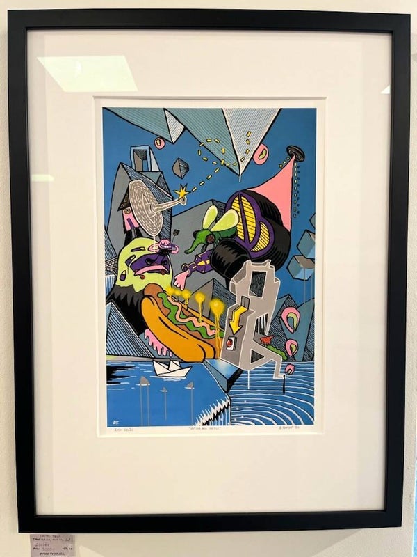 Hot dog and the fly, giclée