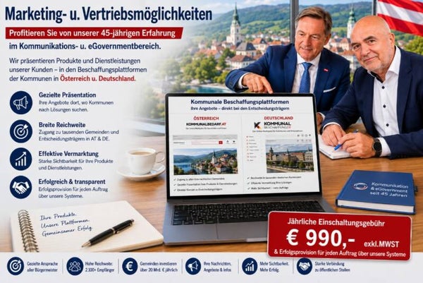 Listung in den Beschaffungssystemen der Kommunen in A/D