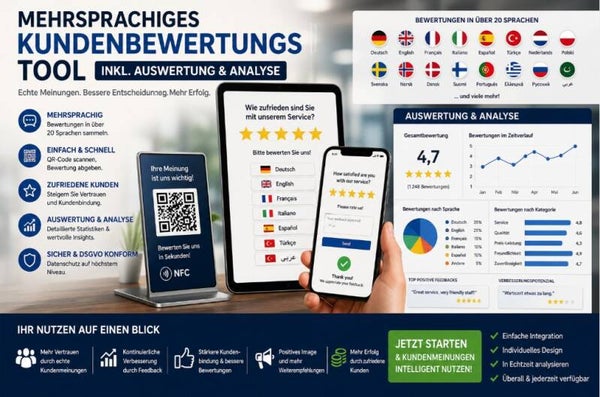 Multilingual Kundenbewertungs-Tool mit Analyse