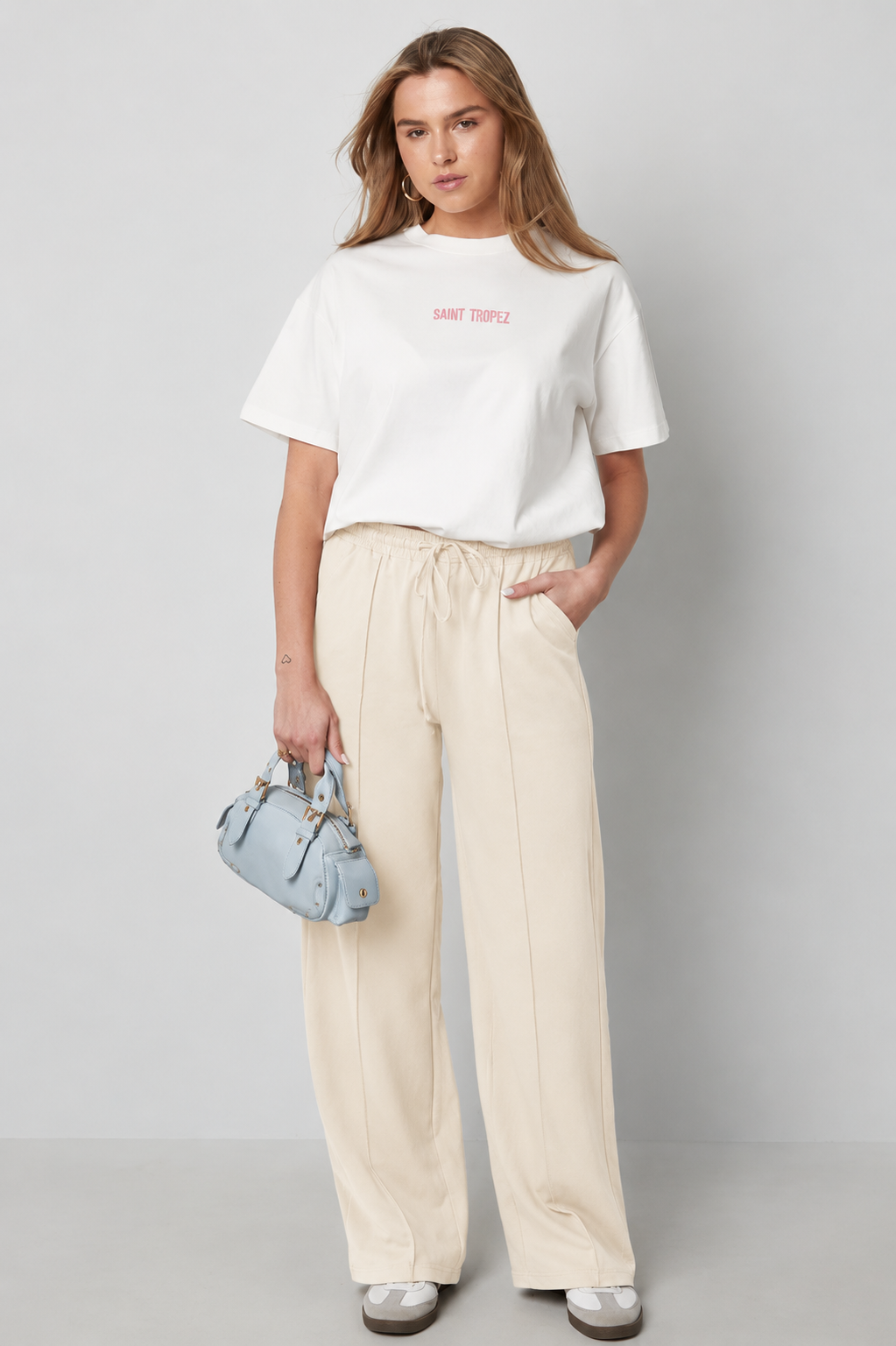Wide Leg Pants - Beige