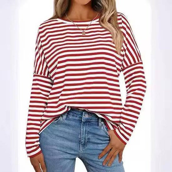 Longsleeve gestreept - Rood