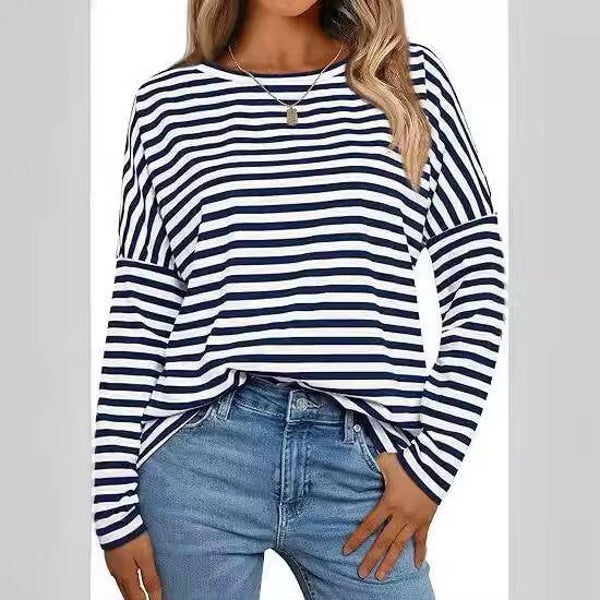 Longsleeve gestreept - Blauw