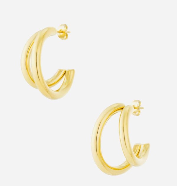 Oorbellen Double Hoops