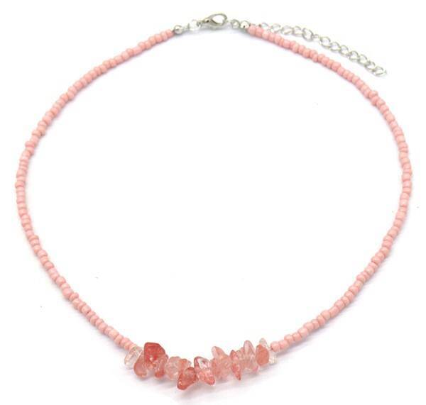 Ketting Stones - Roze
