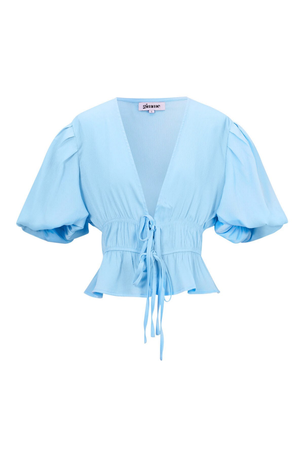 Blouse Korte Mouw - Blauw