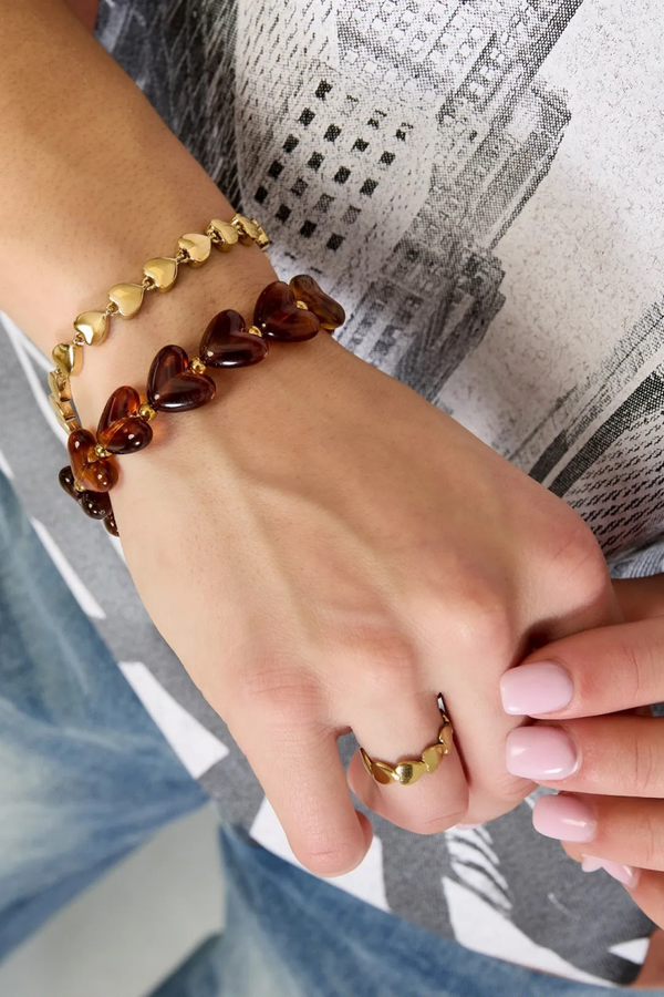 Armband Sweetheart - Koffiebruin