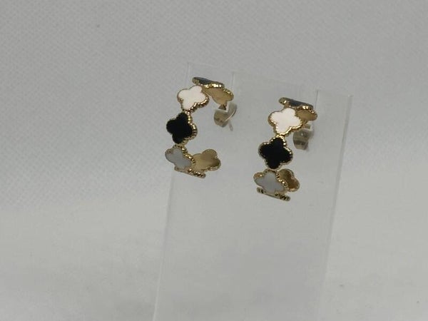 Oorbellen Cross - Zwart
