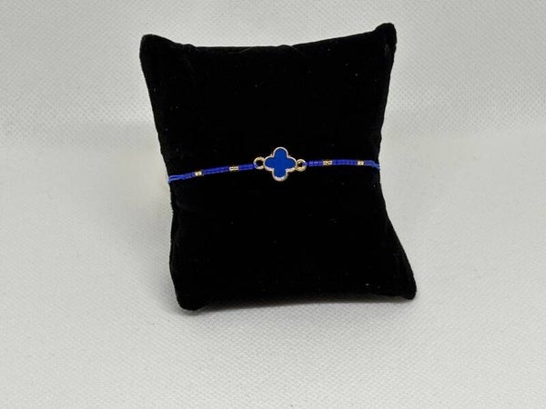 Cross Bracelet - Donker Blauw