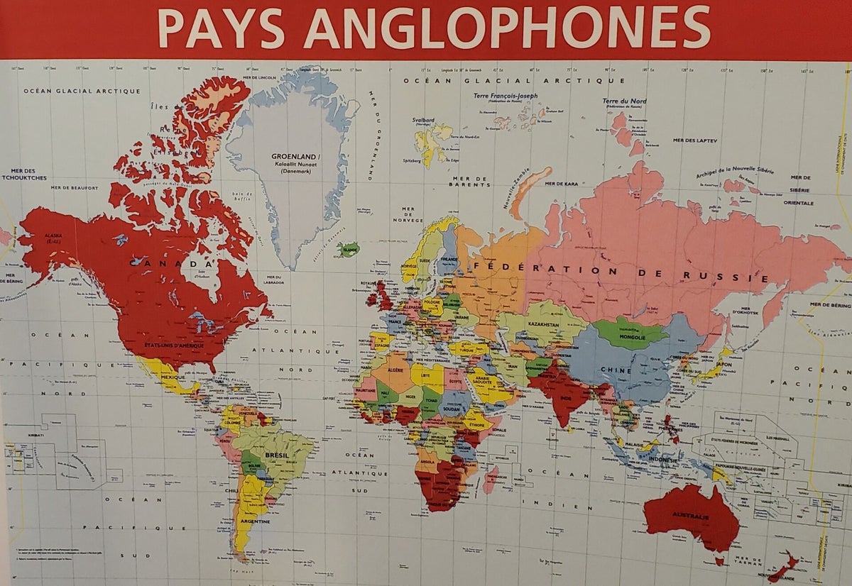 Carte Des Pays Anglophones à Imprimer