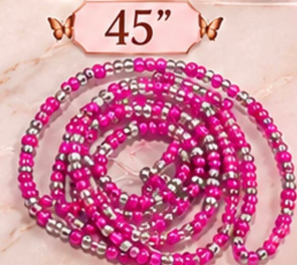 Pink and silver 45 inch
